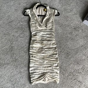 Nicole Miller Gold Dress